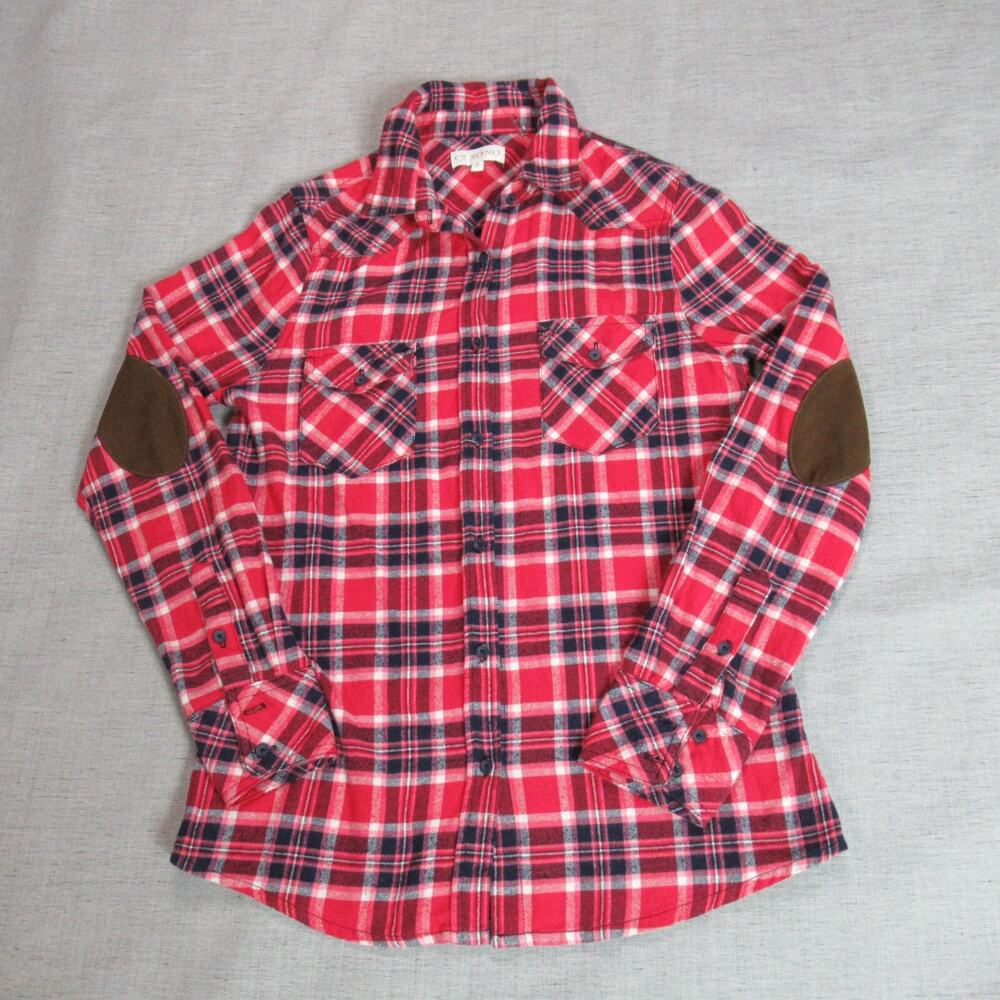 Ci Sono Shirt Womens Small Red Plaid Flannel Soft Lumberjack Western Cabin Top
